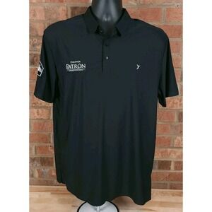 Hacienda Patron Tequila Jalisco Black Polo Shirt Sporelli Mens Size Large